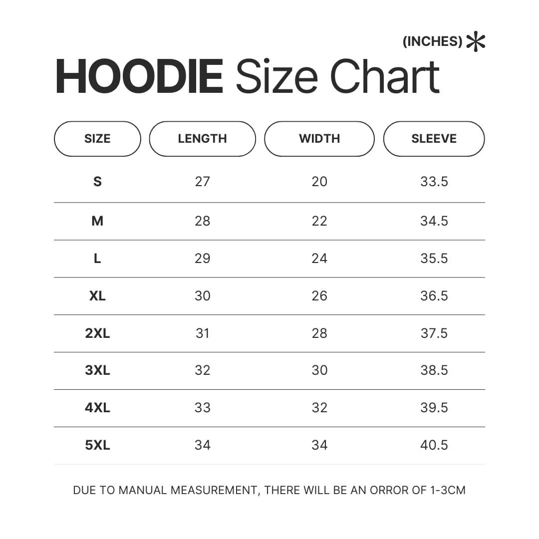 Hoodie Size Chart - Star Vs The Forces Of Evil Store