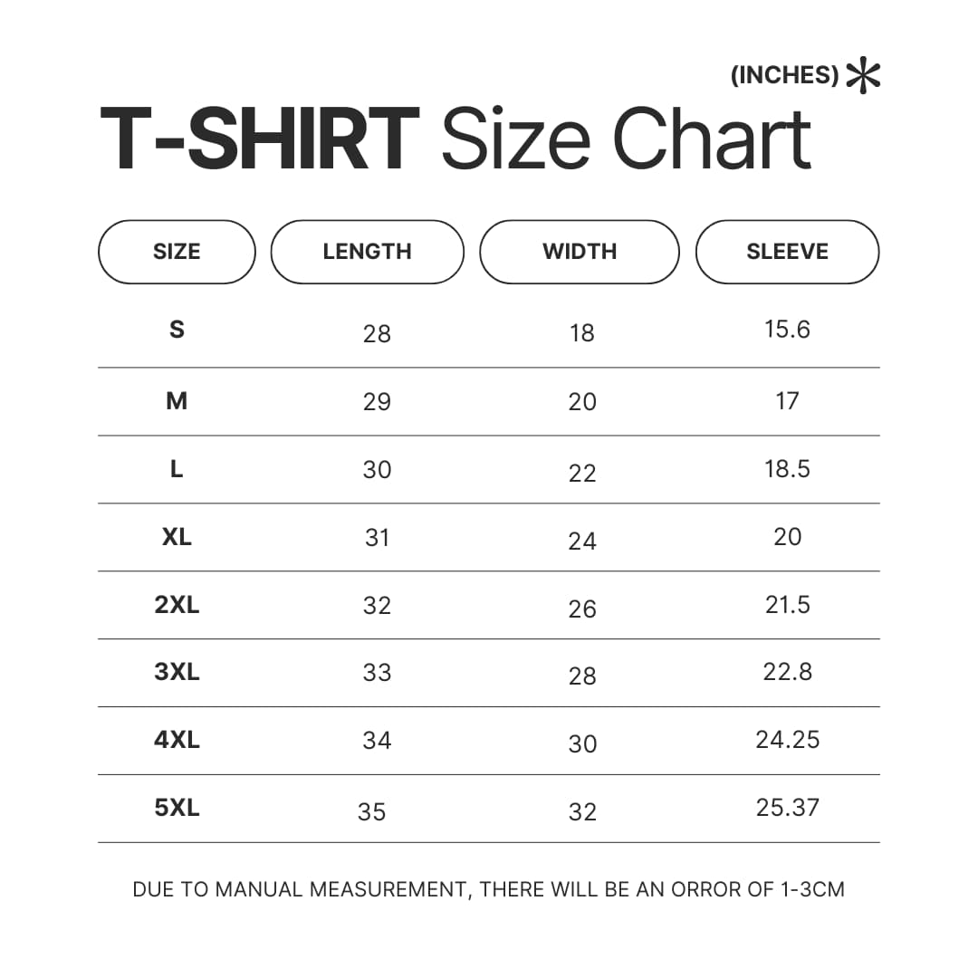 T shirt Size Chart - Star Vs The Forces Of Evil Store