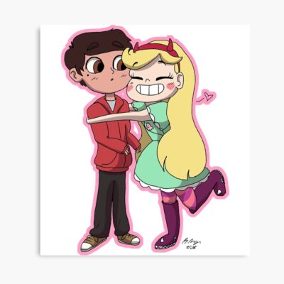 Star Butterfly Hugs Marco Poster