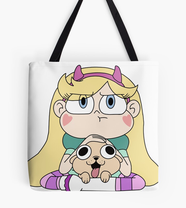 Star And Puppy Tote Bag