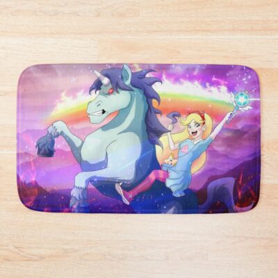 Star With Unicorn Bath Mat