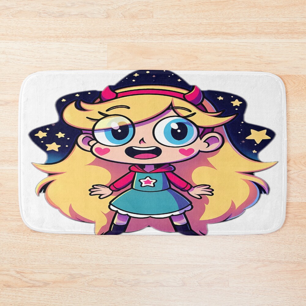 Cute Chibi Star Vs The Forces Of Evil Bath Mat