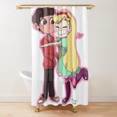 Star Butterfly Hugs Marco Shower Curtain