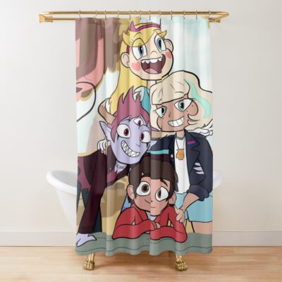 Rainbow Seafoam Fire Safety Shower Curtain