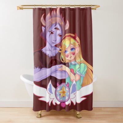 Tom Lucitor And Star Butterfly Shower Curtain