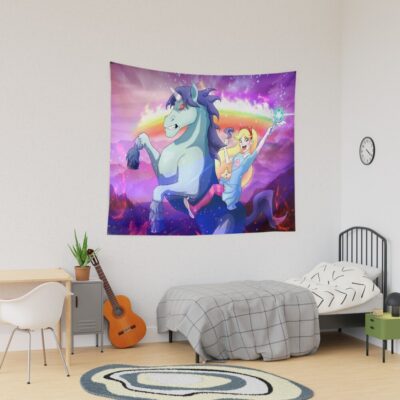 Star With Unicorn Tapestry