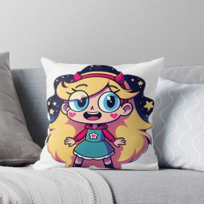 Cute Chibi Star Vs The Forces Of Evil Throw Pillow