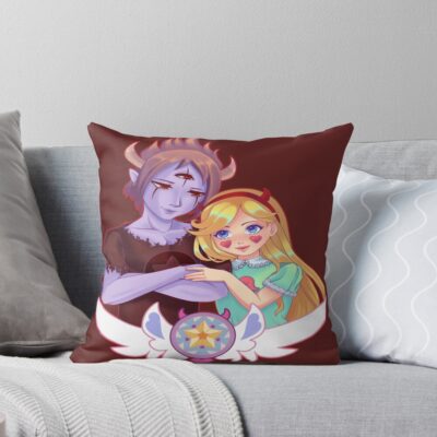 Tom Lucitor And Star Butterfly Throw Pillow