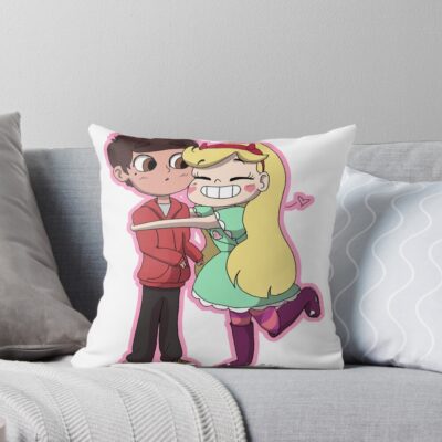 Star Butterfly Hugs Marco Throw Pillow